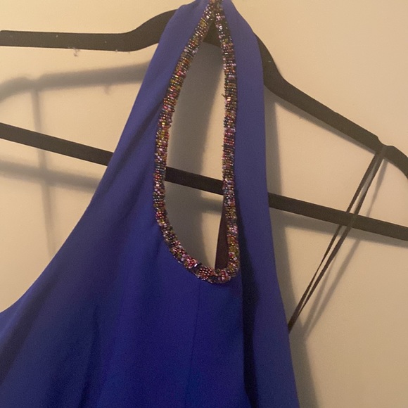 Blue halter style jumpsuit - Picture 2 of 2